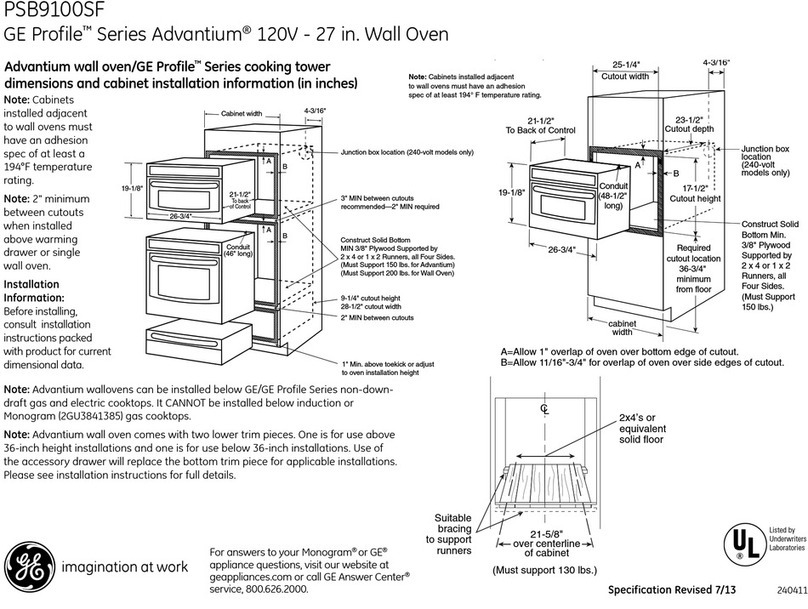 GE Profile Advantium PSB9100SFSS User instructions