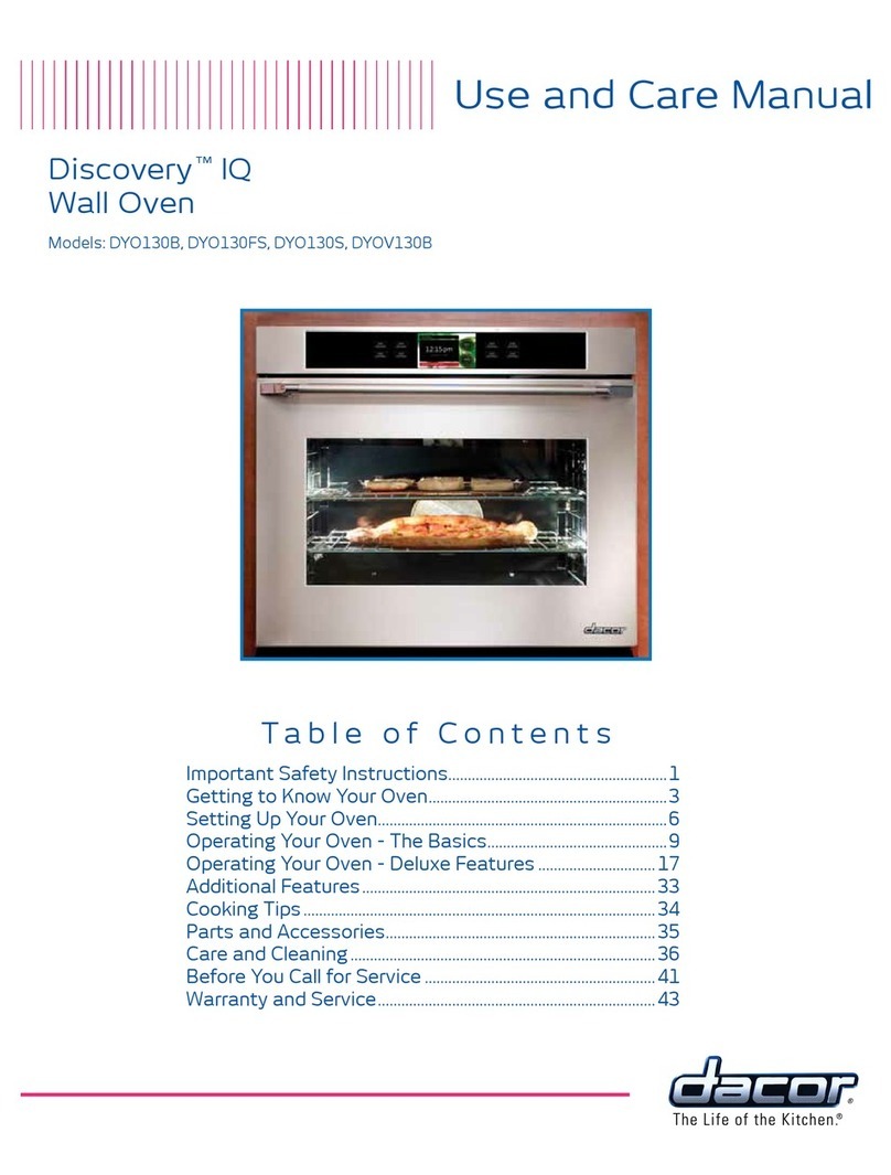 Dacor DYO130 User manual