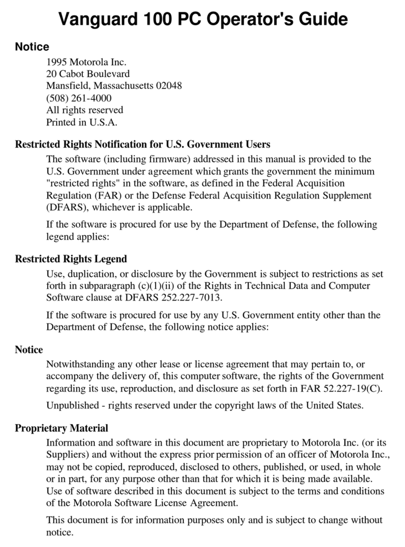 Motorola 68436 - Vanguard 100I - Remote Access Server Manual