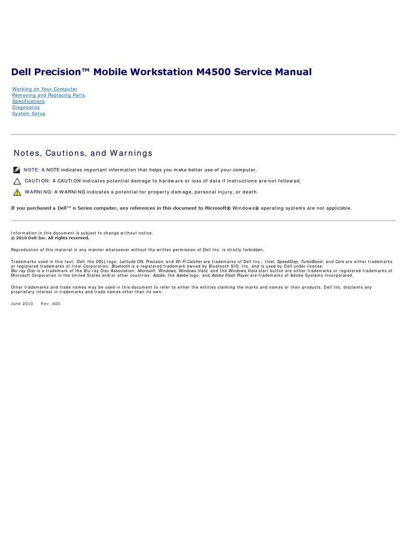 Dell Precision M4500 User manual
