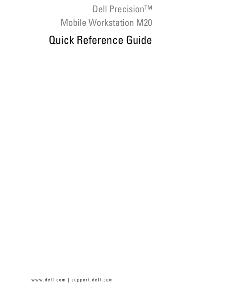 Dell Precision M20 Quick reference guide
