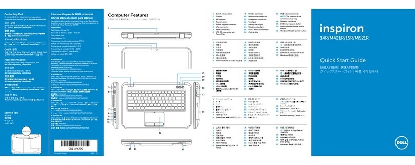 Dell Inspiron M421R quick start guide