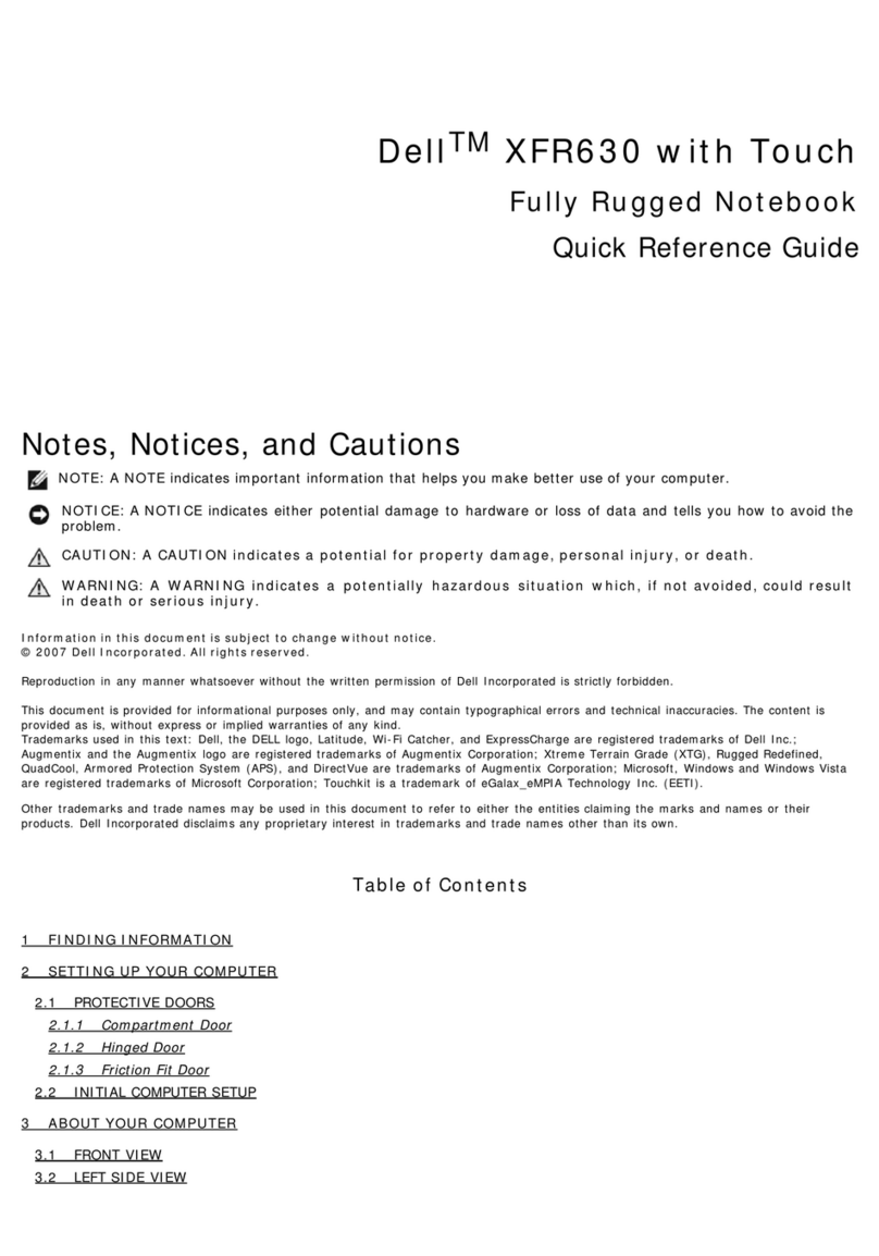 Dell Latitude D630 XFR User manual