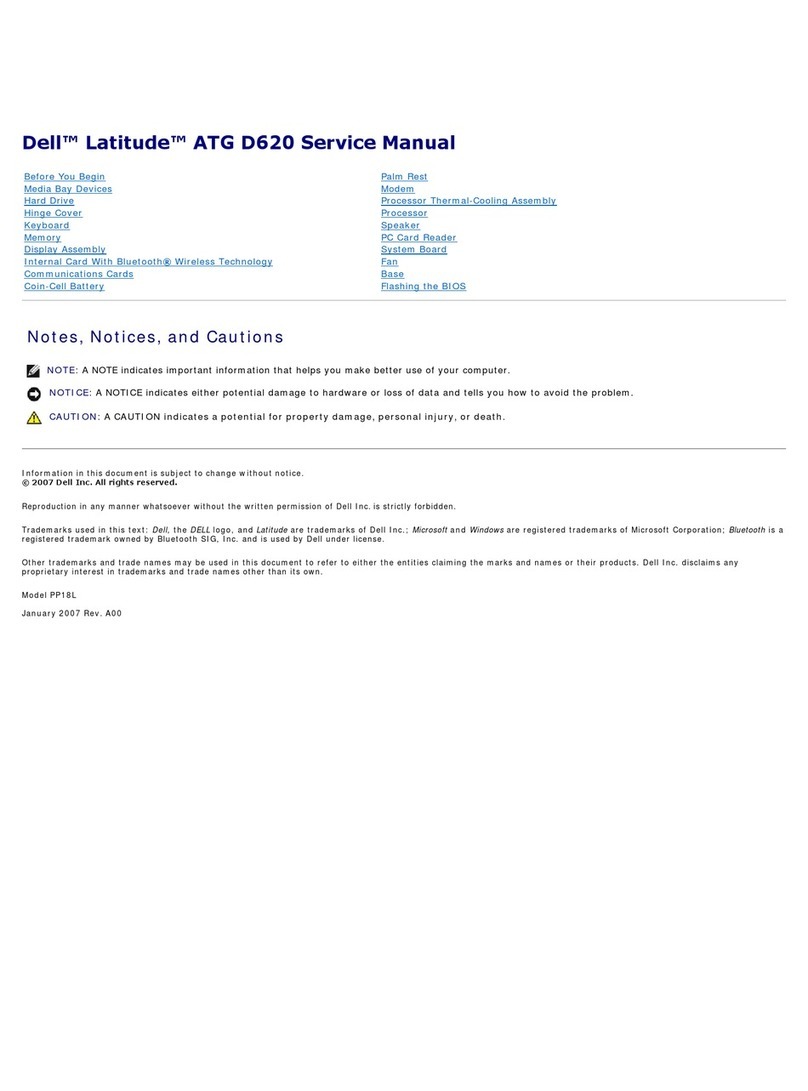 Dell Latitude ATG D620 Service manual