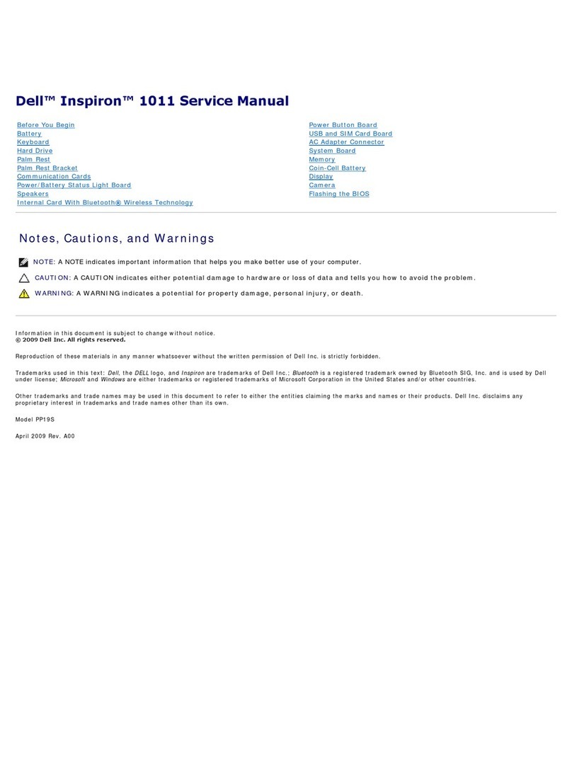 Dell Inspiron Mini 10v Service manual