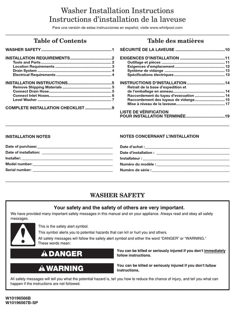 Maytag MVWB700BW User manual