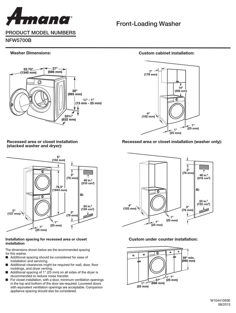 Amana NFW5700B Series User manual