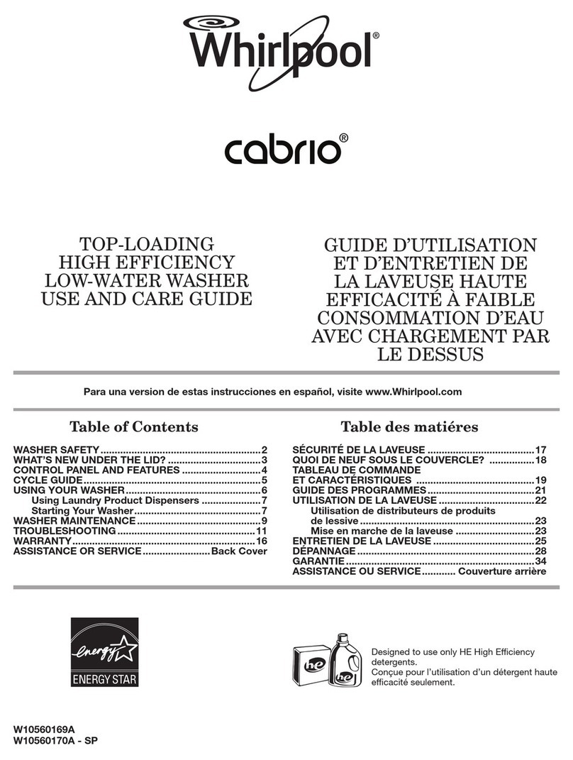 Whirlpool WTW5500BW Use and care guide