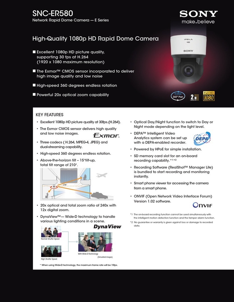 Sony Ipela SNC-ER580 User manual