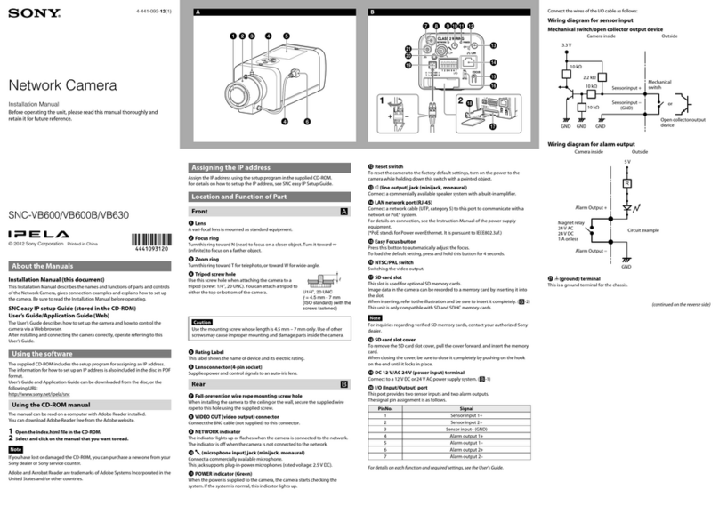 Sony SNCVB600 User manual