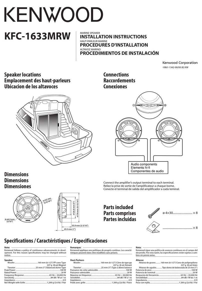 Kenwood KFC-1633MRW User manual