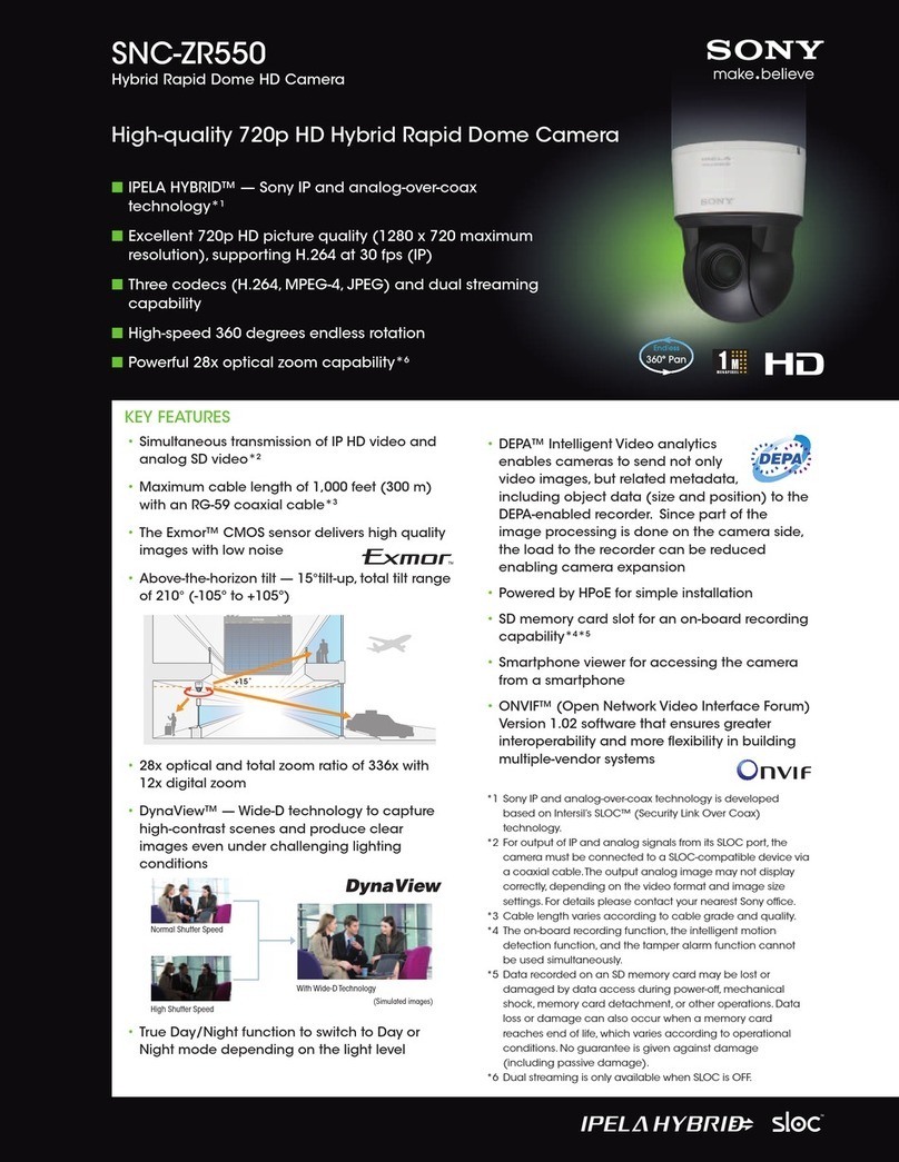 Sony Ipela SNC-ZR550 User manual