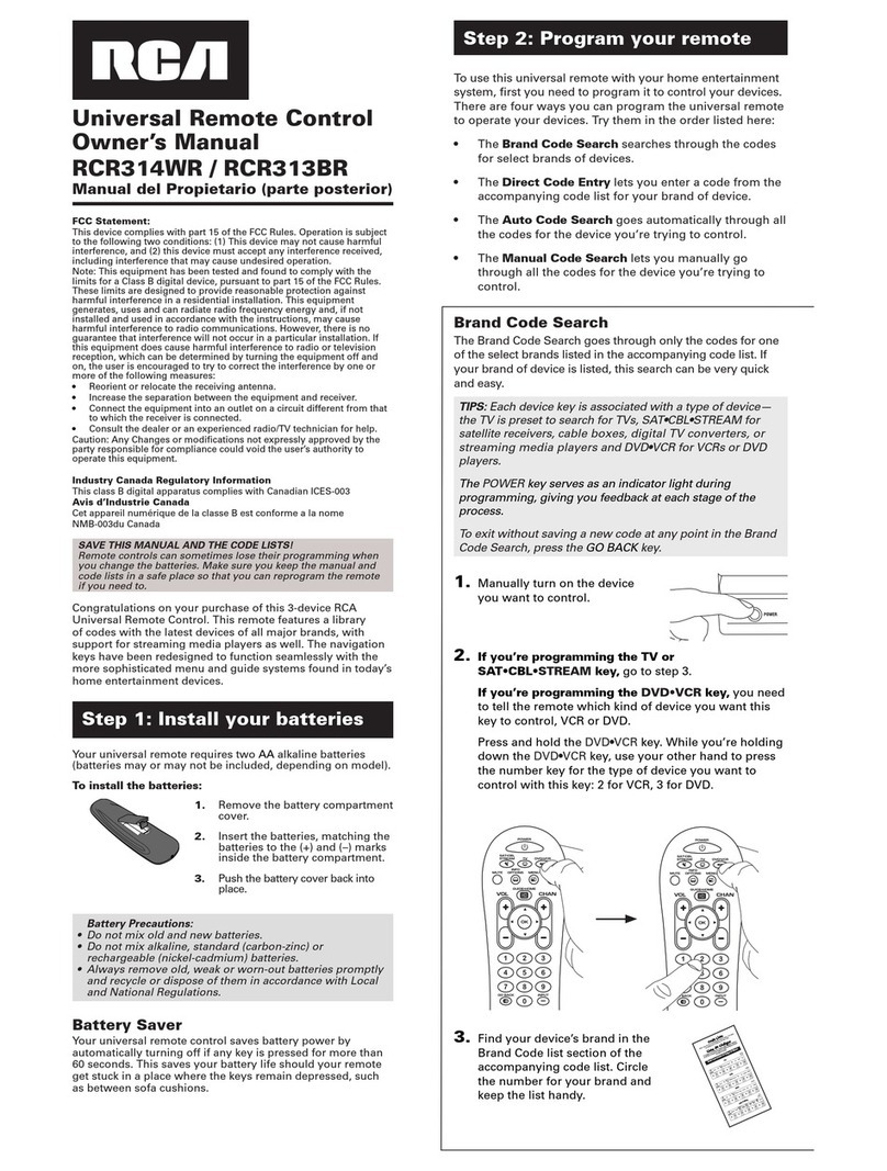 RCA RCR313BR User manual