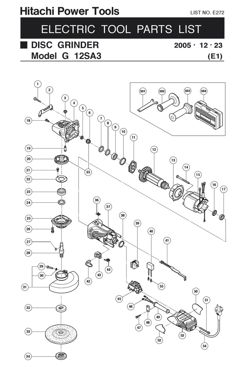 Hitachi G12SA3 - 4-1/2" Grinder 8 Amp AC/DC User manual