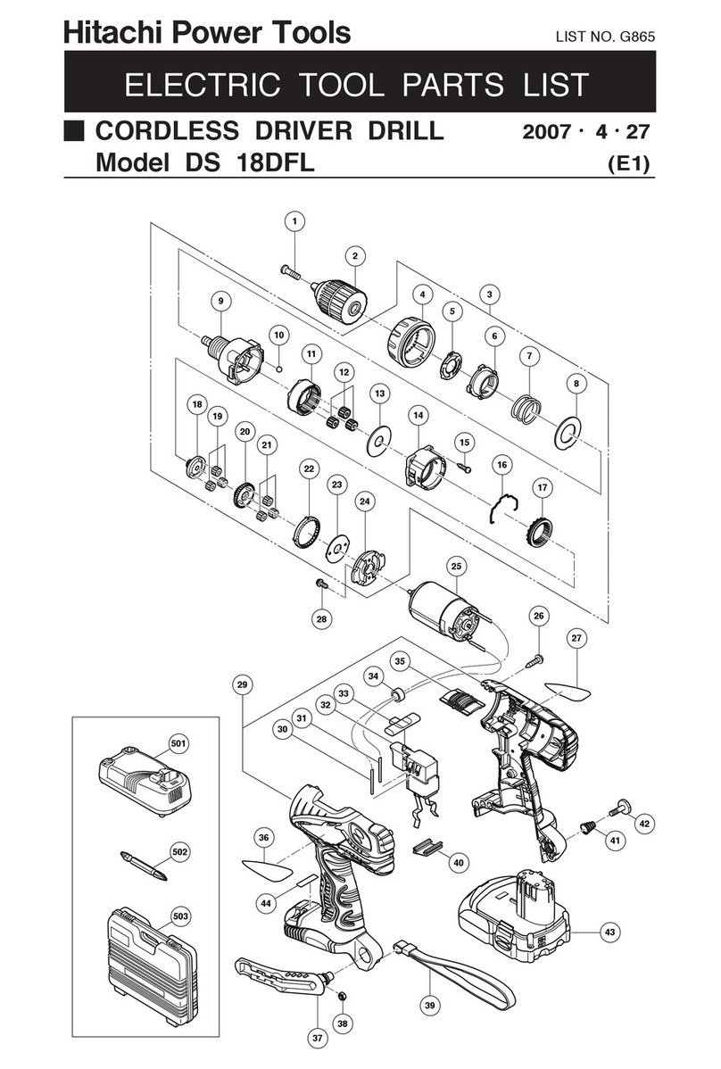 Hitachi DS 18DFL parts list