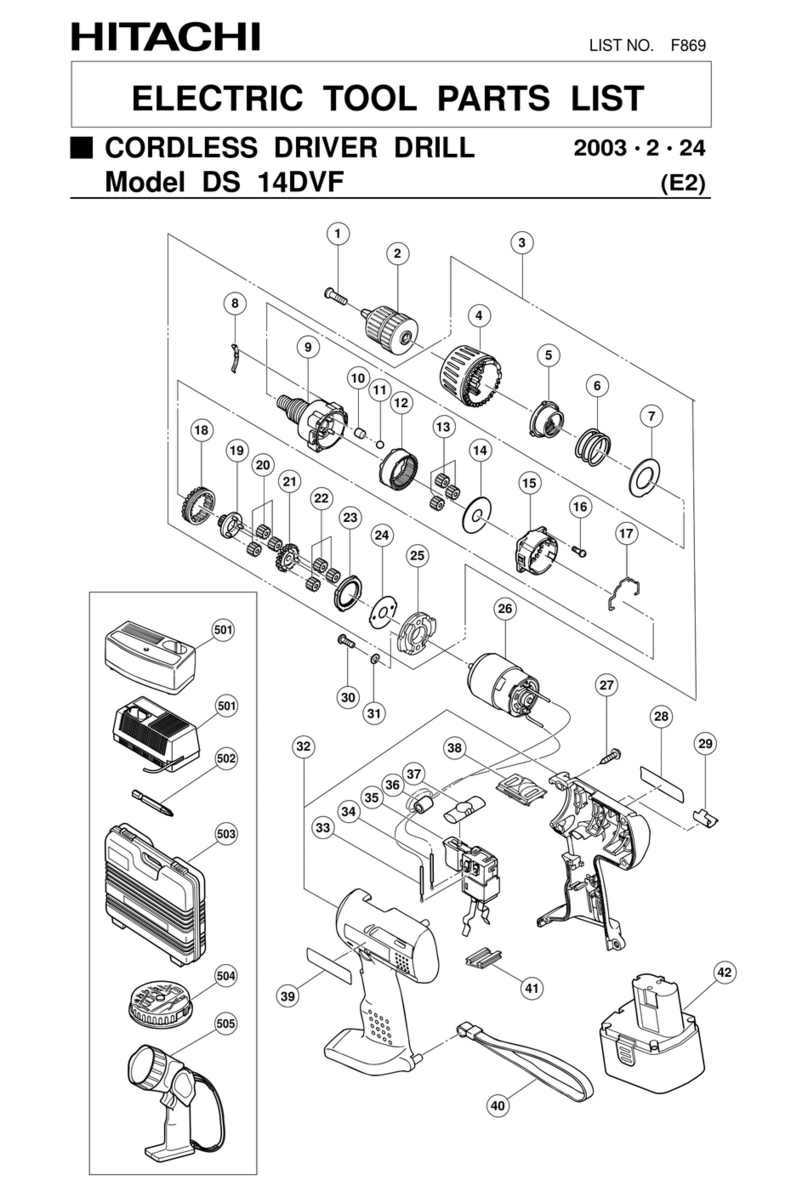 Hitachi DS12DVF - 12.0 Volt 3/8" Driver/Drill User manual