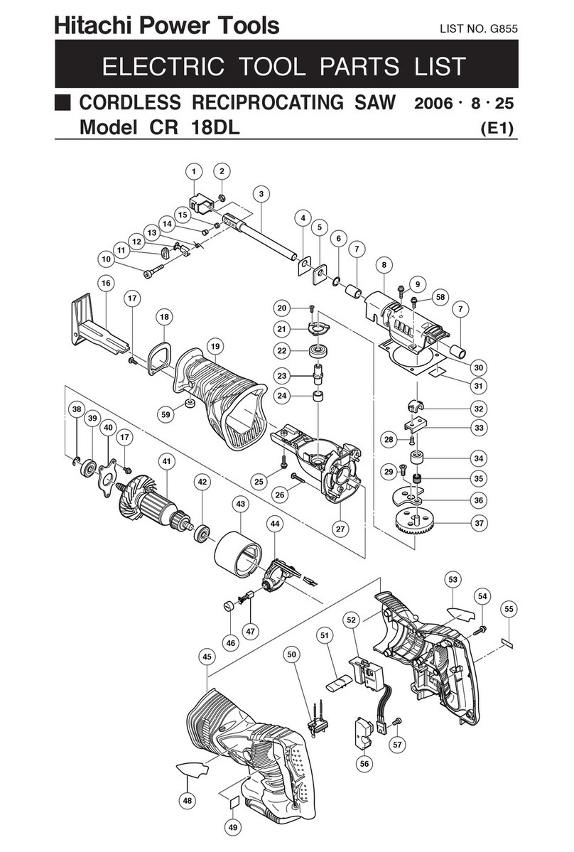 Hitachi CR18DLP4 - 18V Li-Ion Reciprocating Saw User manual