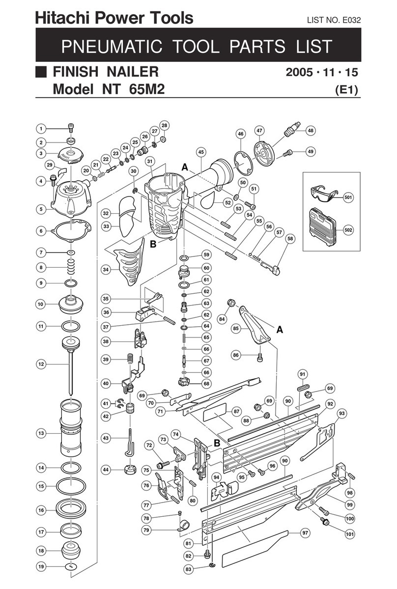 Hitachi NT65M2 - to 2-1 16 Gauge Finish Nailer User manual