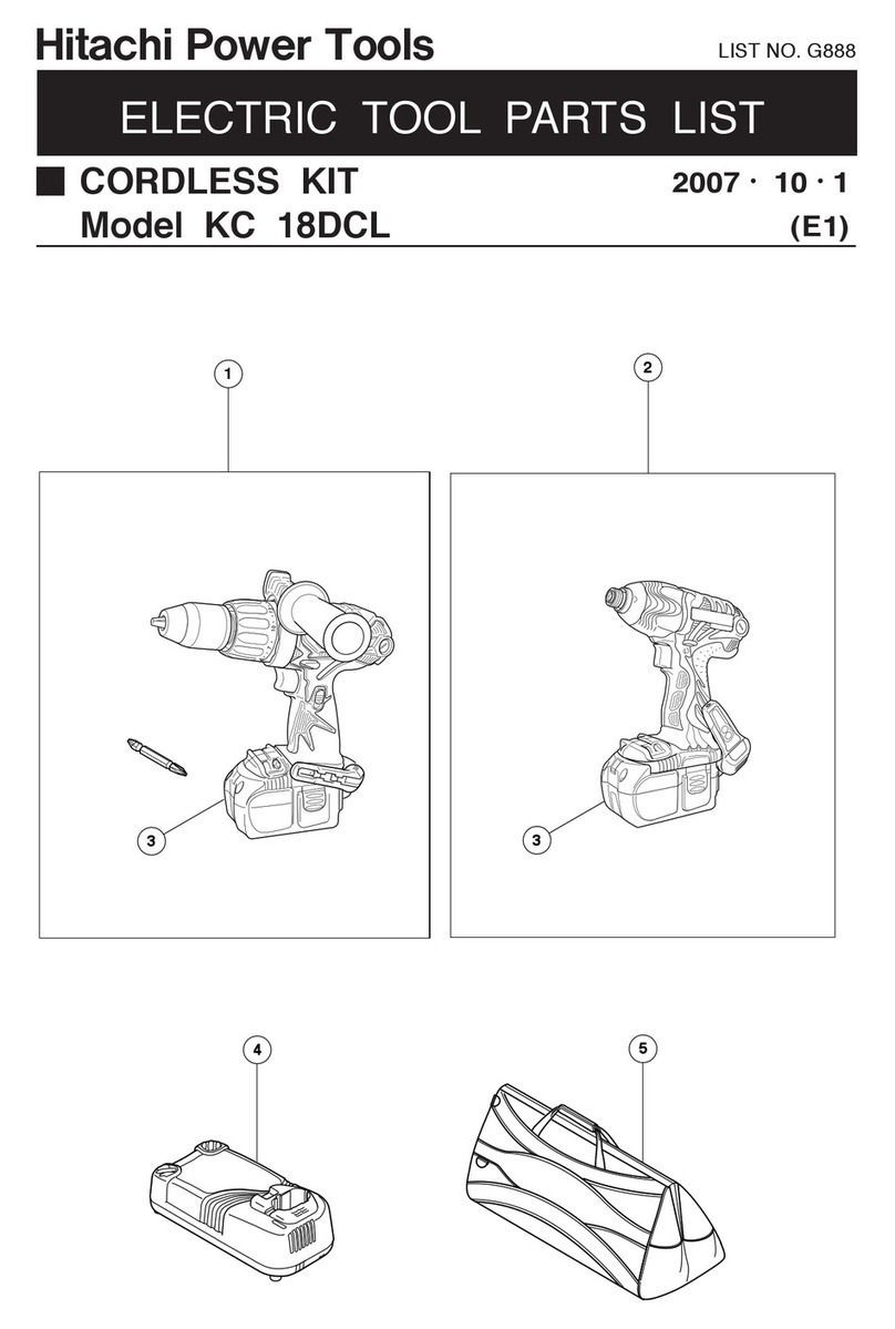 Hitachi KC18DCL - HXP Li-Ion Hammer Drill 2 Piece... User manual