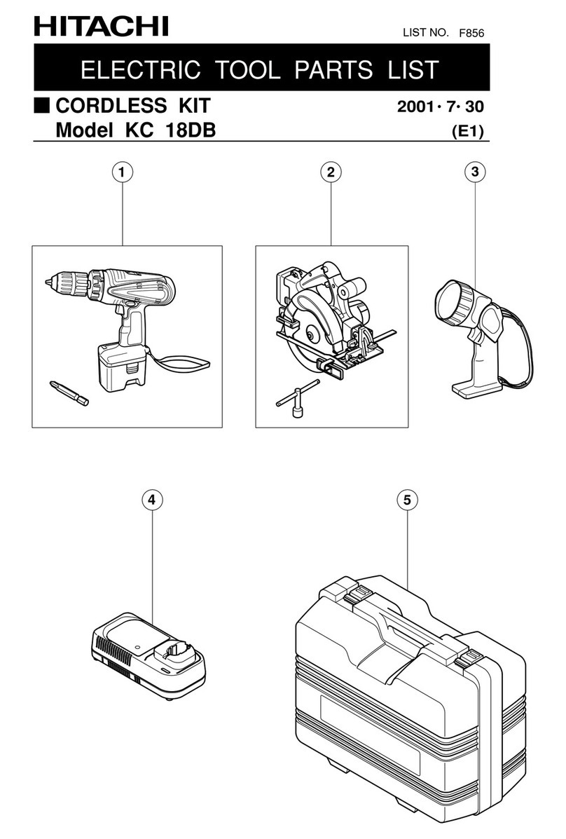 Hitachi KC18DBL - HXP Lithium-Ion Cordless 4-Tool... User manual