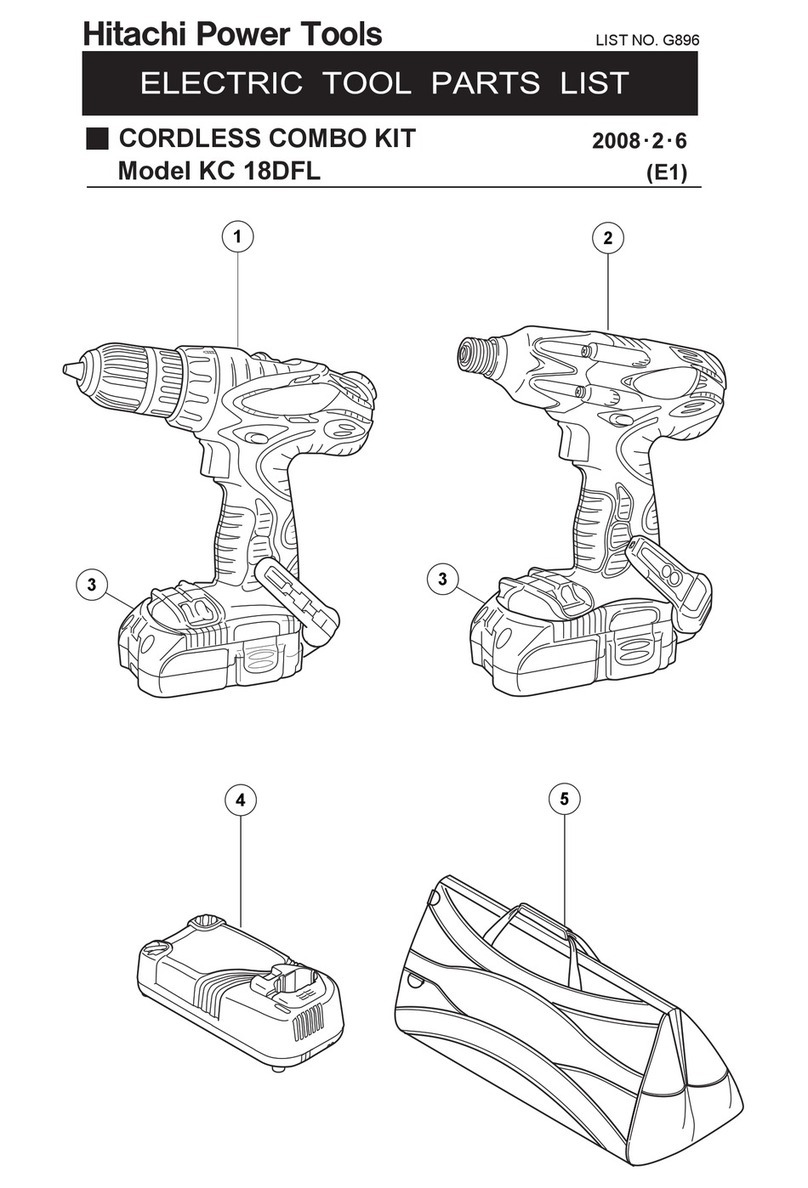 Hitachi KC18DFL - 18V Cordless Lithium Ion Two Piece... User manual