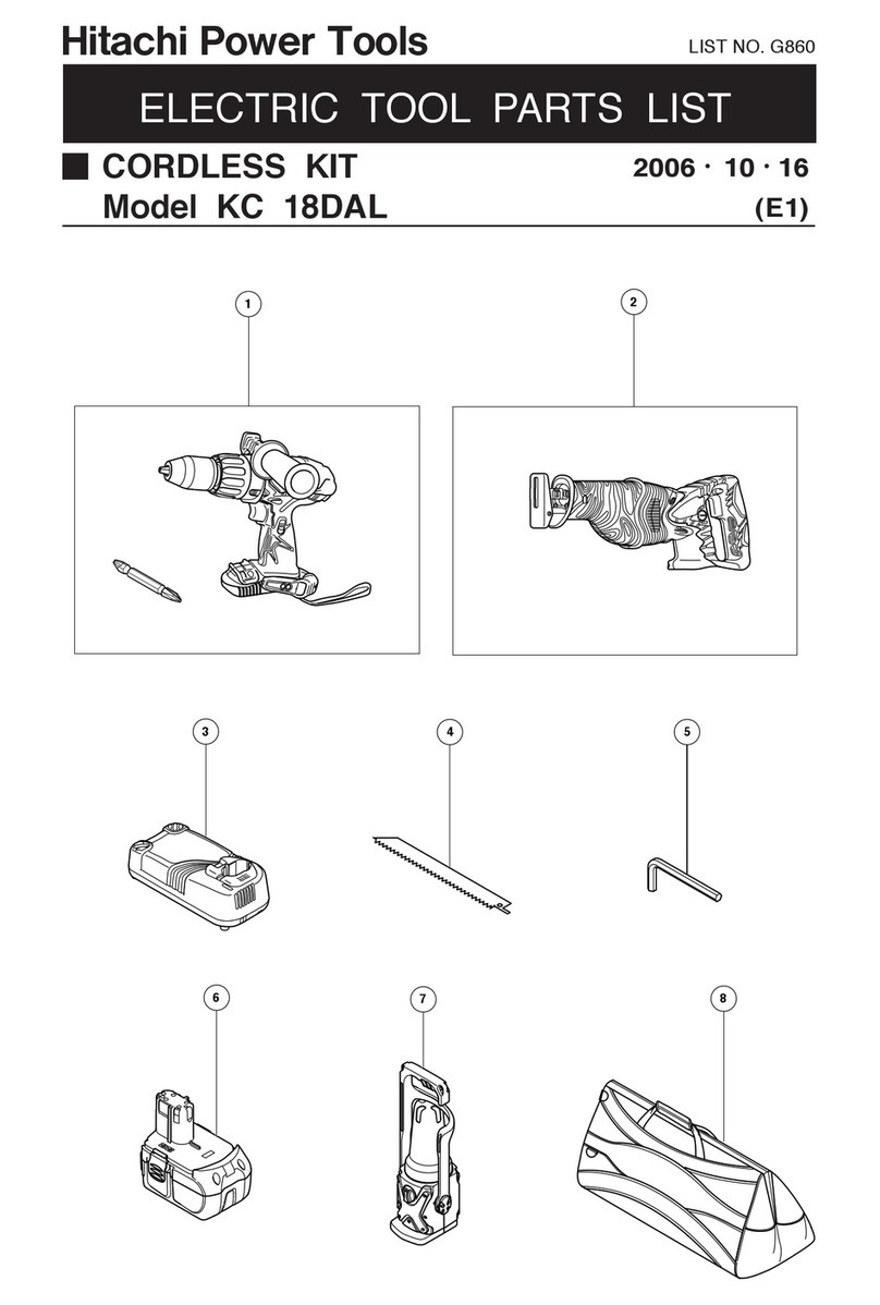 Hitachi KC18DAL - Power Tools - 18V Lithium Ion... User manual