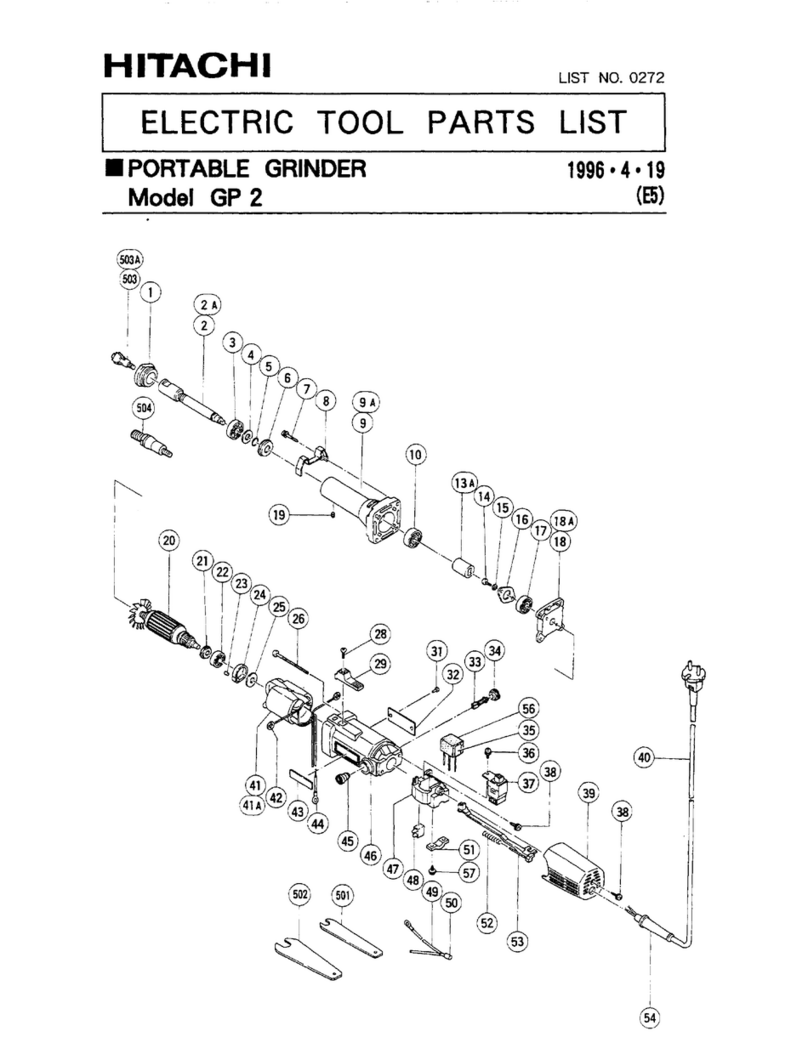Hitachi GP 2 - GP2 1" Die Grinder (4.7 AMP) User manual