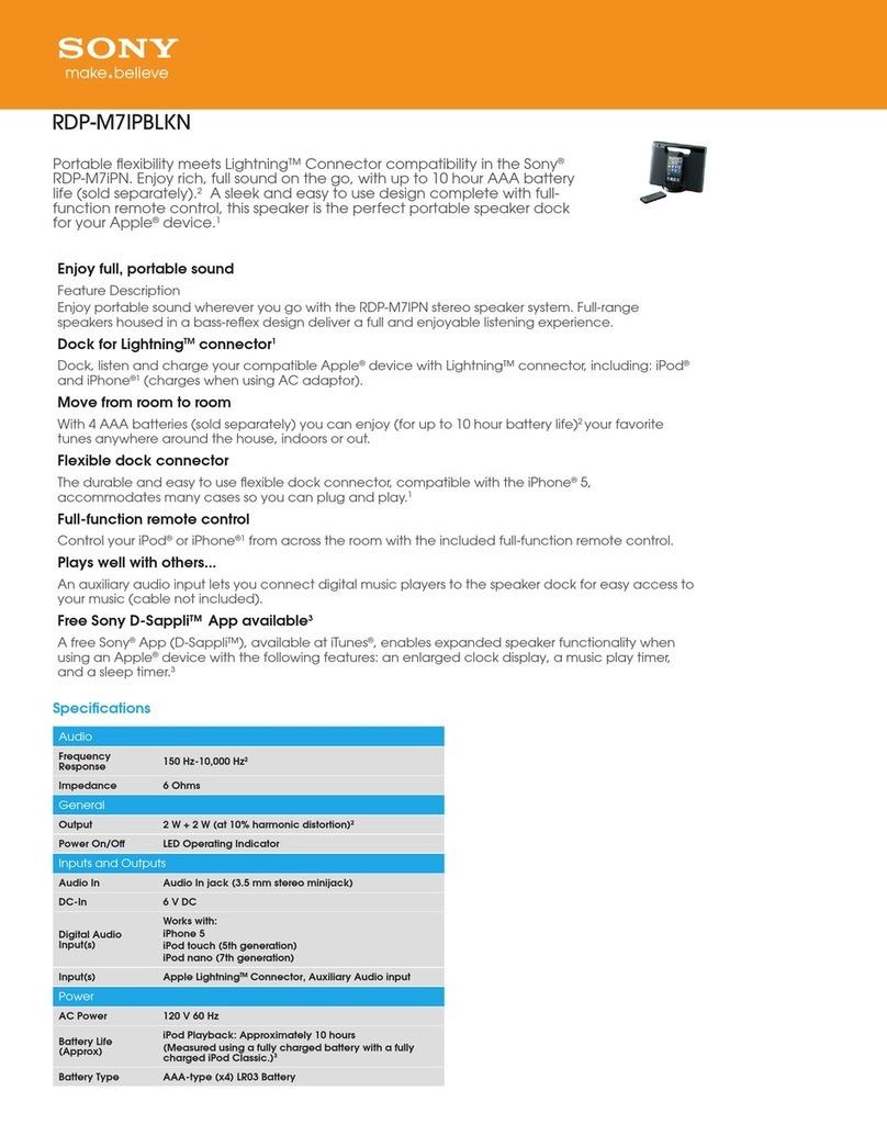 Sony RDP-M7iPN Specifications