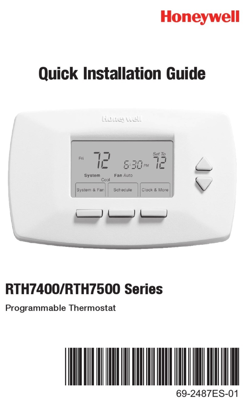 Honeywell YRTH7500D1009 - 5 Day Program Thermostat User manual