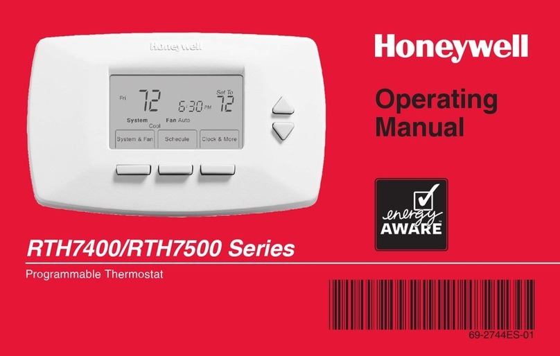 Honeywell YRTH7500D1009 - 5 Day Program Thermostat User manual
