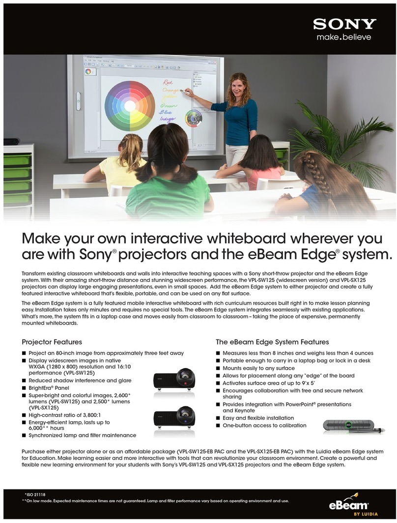 Sony VPL-SW125 Brochure & specs