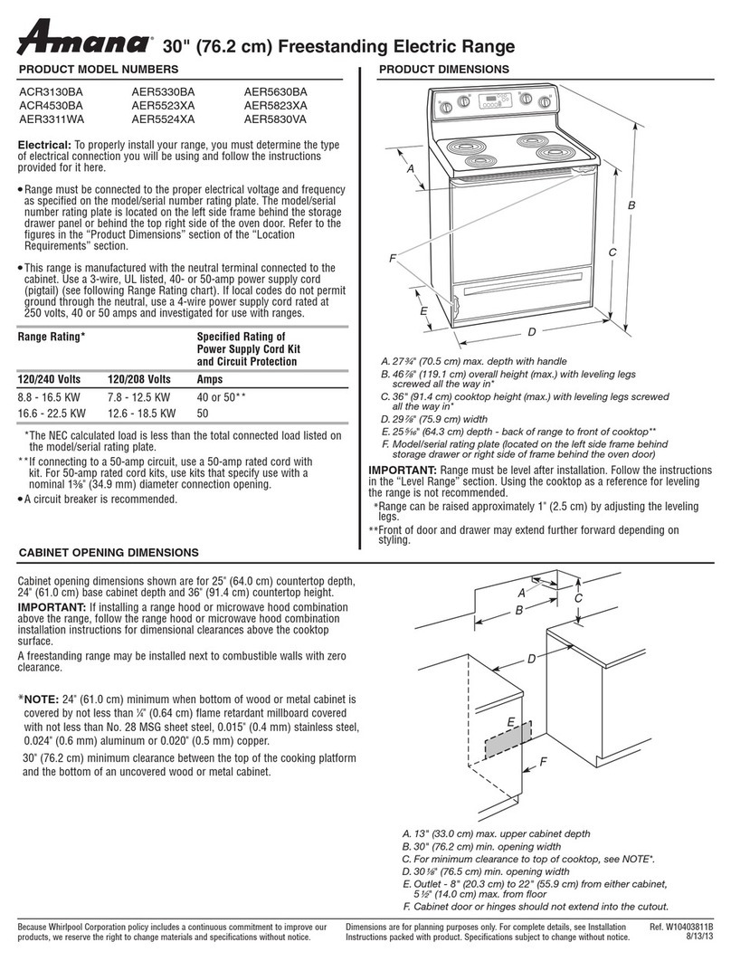 Amana ACR4530BA User instructions Amana ACR4530BA User instructions