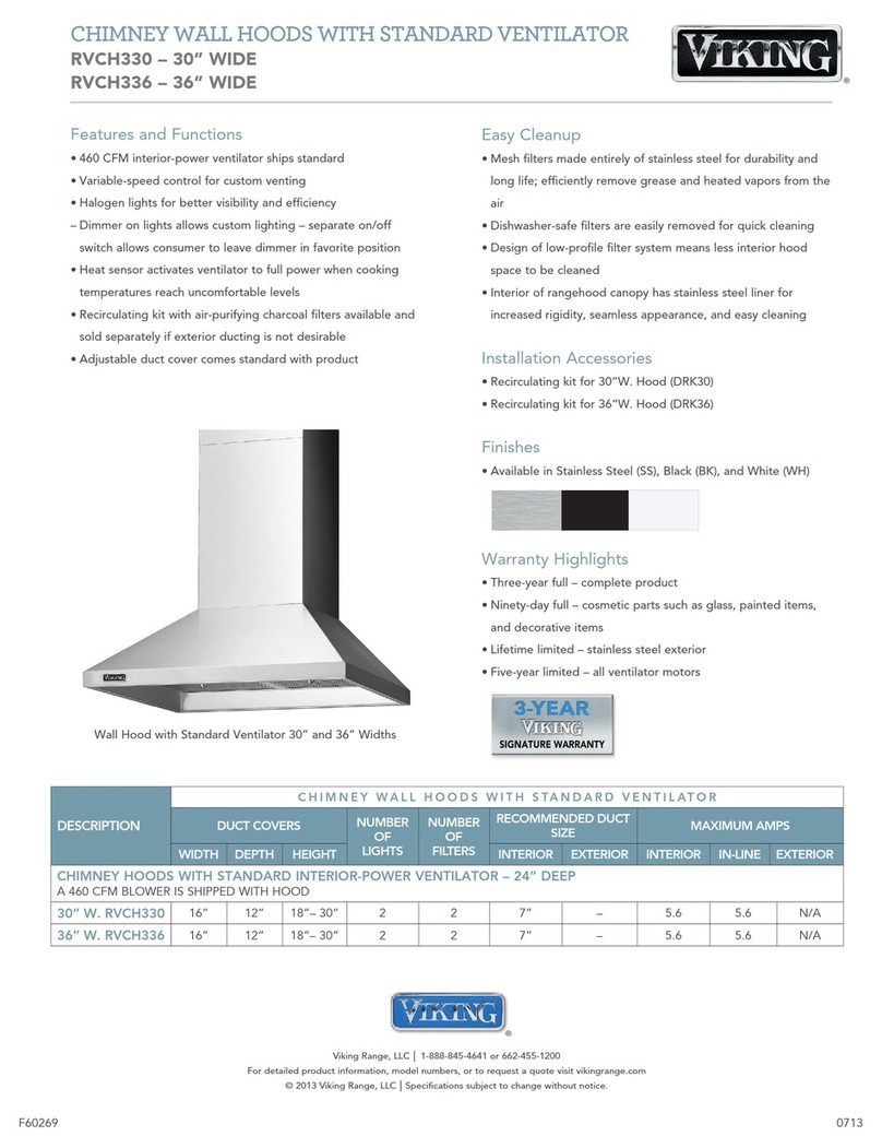 Viking RVCH330 User manual