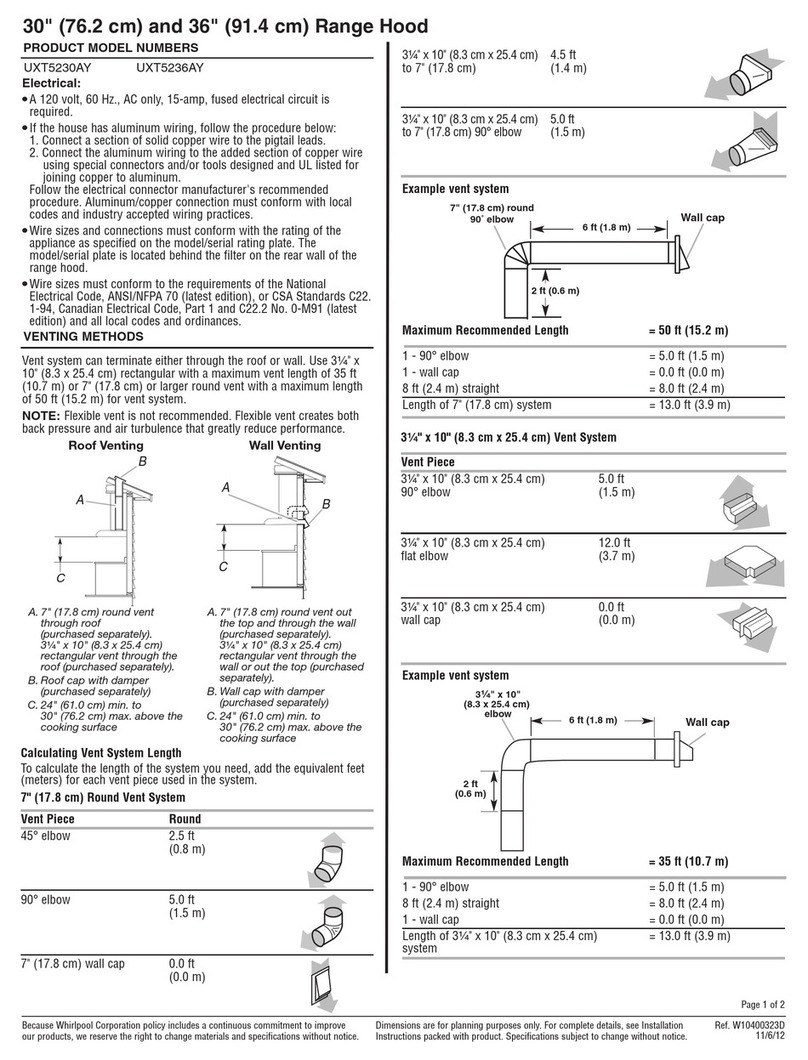 Amana UXT4236AYS User manual