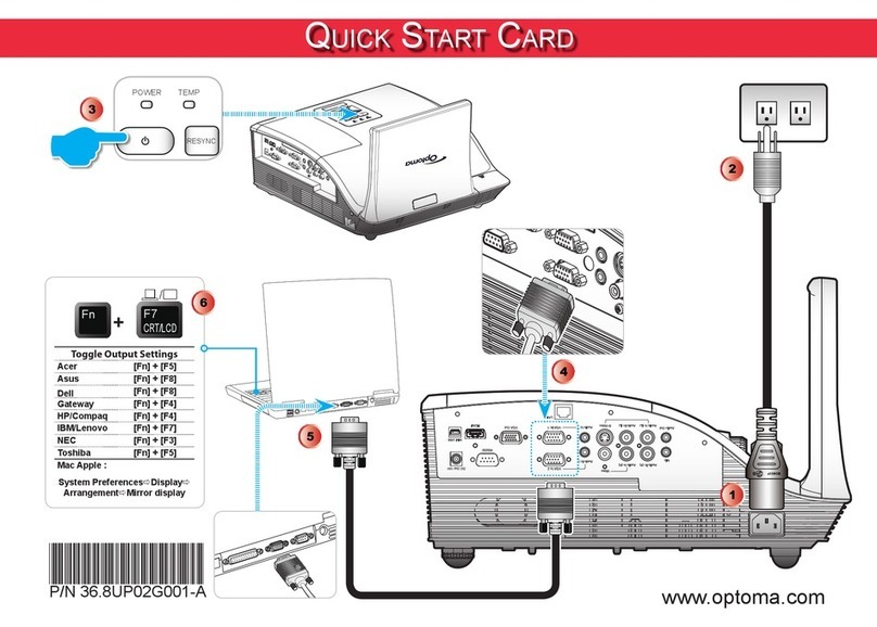Optoma W307UST User manual Optoma W307UST User manual