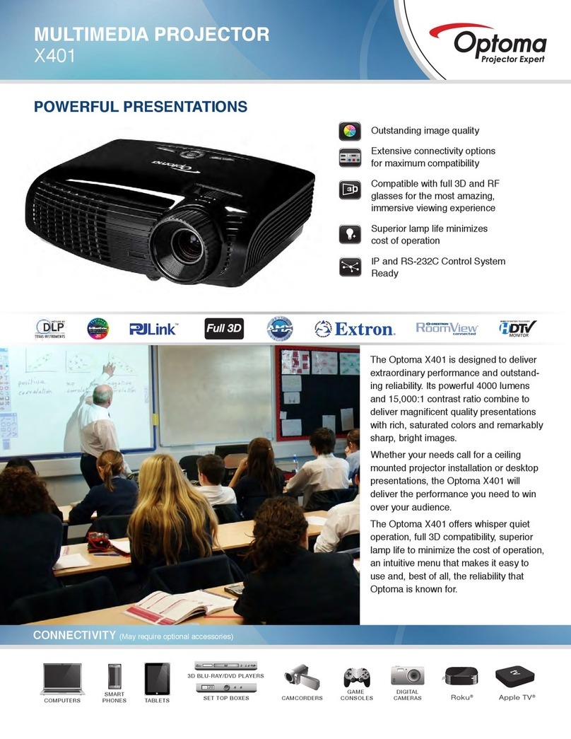 Optoma X401 User manual
