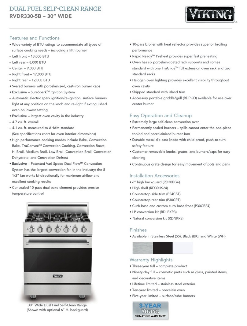 Viking RVDR330 User manual