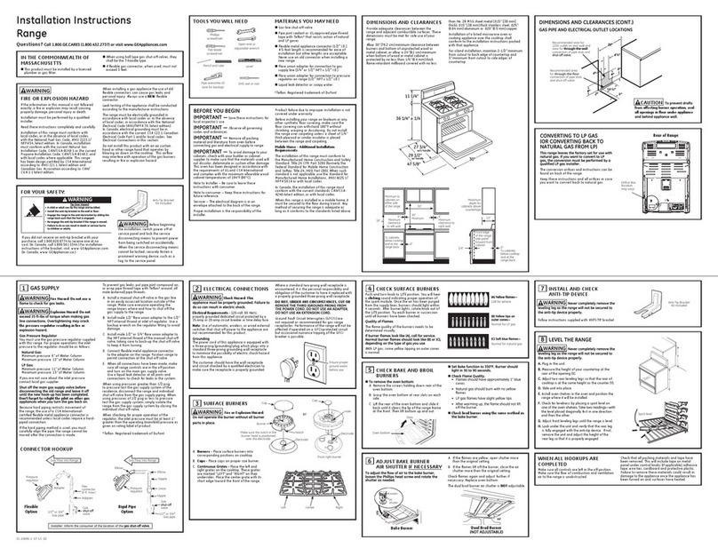 GE PGB945SEFSS User manual