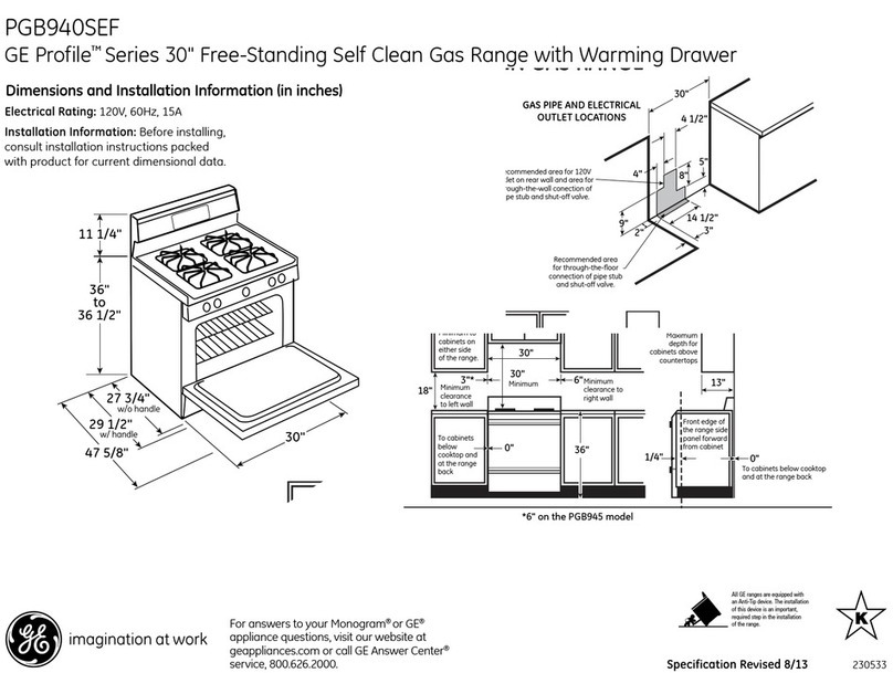 GE PGB940SEFSS Manual