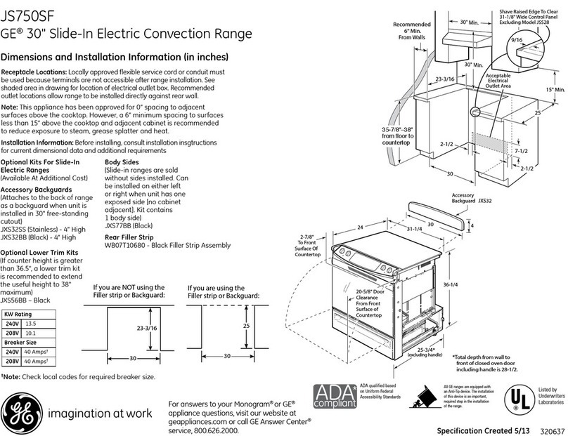 GE JS750SFSS Manual