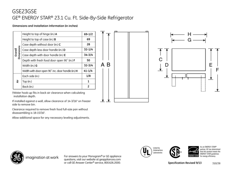 GE GSE23GSESS Manual