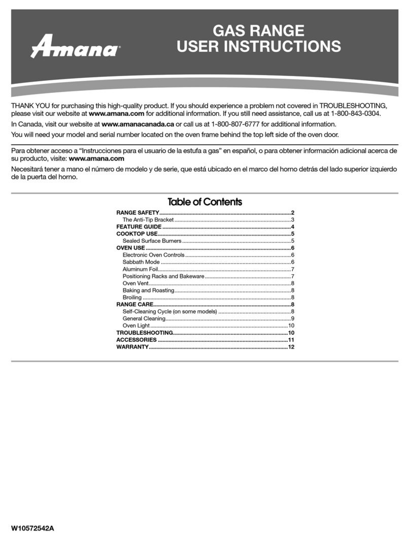 Amana AGR5630BD User manual