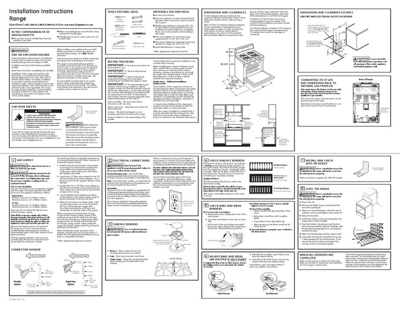 GE JGBS10FSA installation instructions