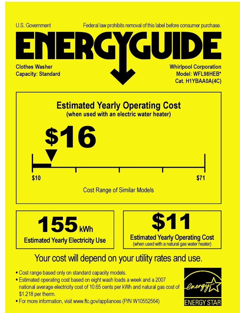 Whirlpool WFL98HEBU Energy guide