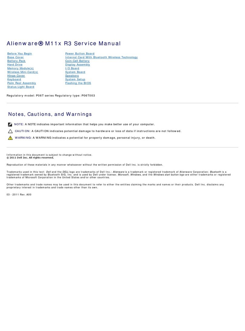Dell Alienware M11x R3 User manual Dell Alienware M11x R3 User manual