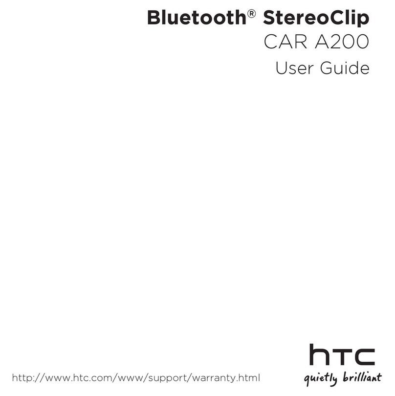 HTC Bluetooth StereoClip user guide