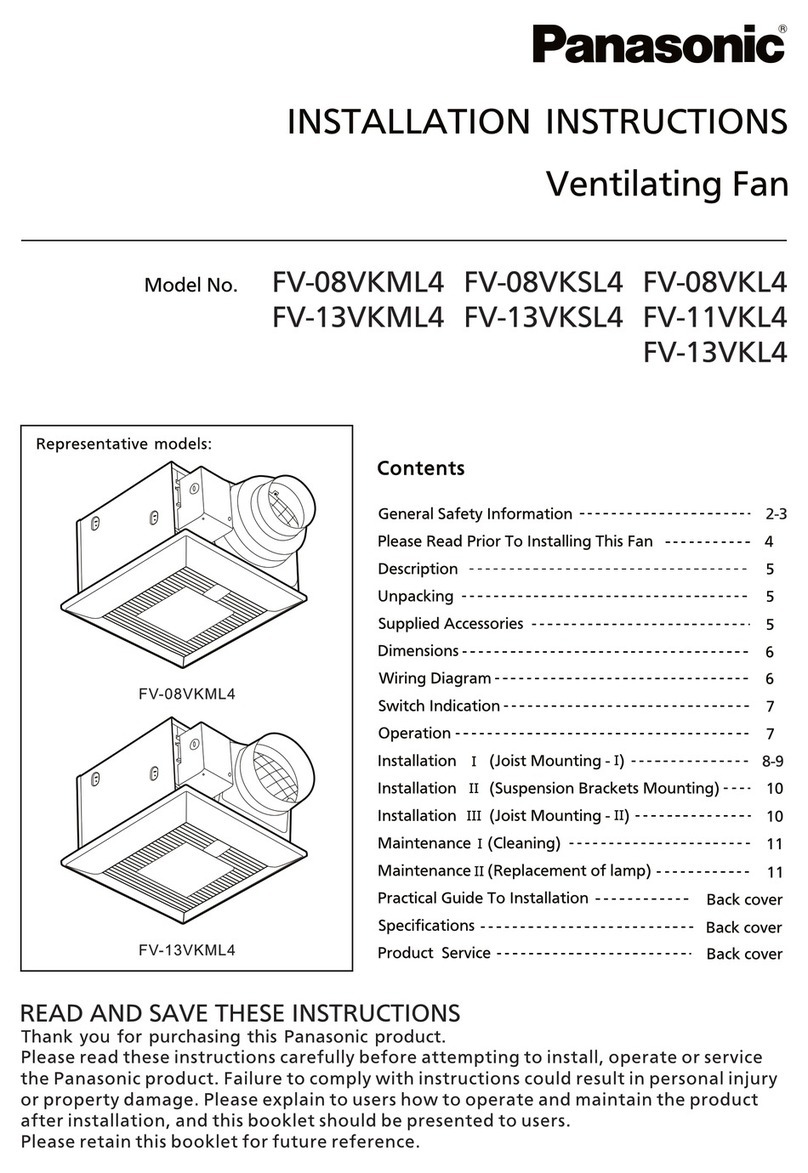 Panasonic FV-08VKL4 User manual Panasonic FV-08VKL4 User manual