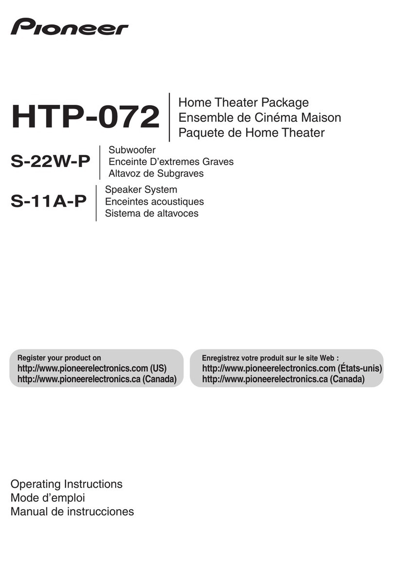 Pioneer HTP-072 operating instructions