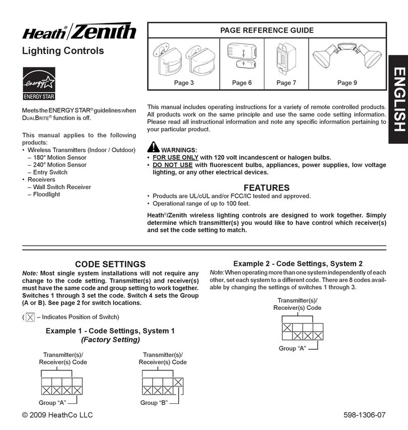 Zenith WC-6053-WH - Heath - Motion Light Set user manual