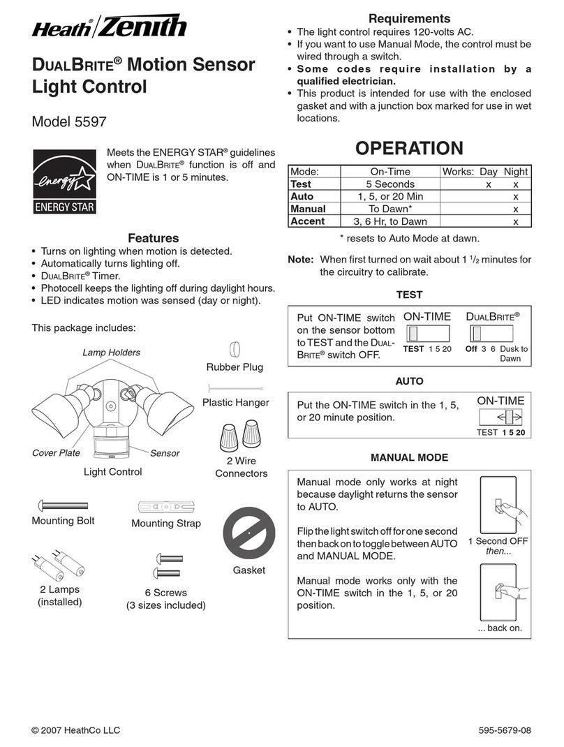 Zenith SL-5597-BZ-E - Heath - Quartz Halogen Motion-Sensing Twin Security... User manual